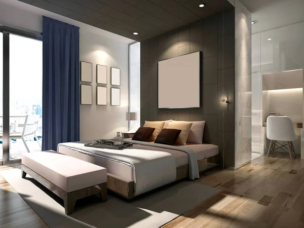 Lüks Otel Suit Oda Render — Stok fotoğraf