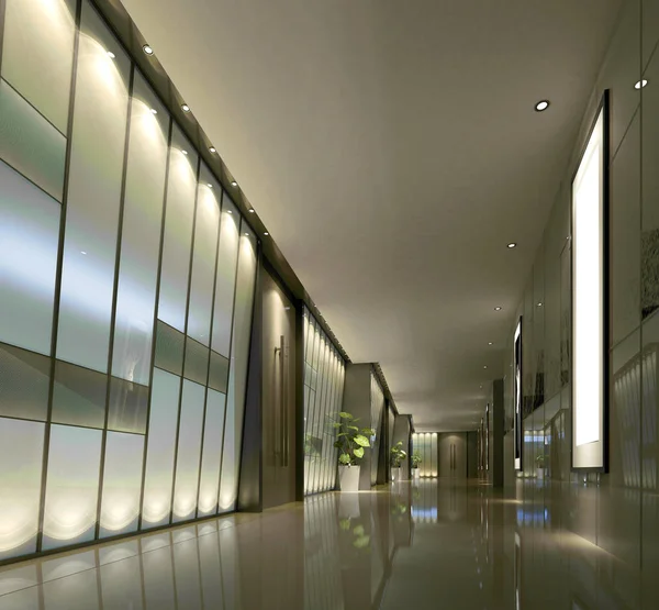 3d render modern hotel lobby hall