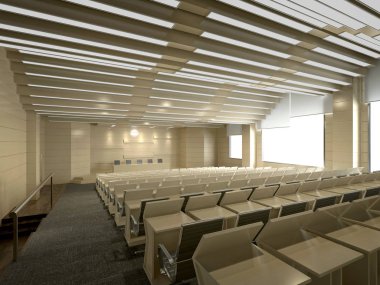 Üniversite konferans salonu nun 3d render
