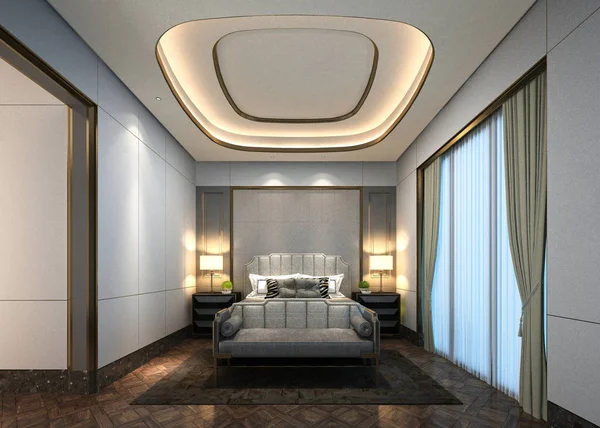 Rendering Della Camera Letto Suite Albergo — Foto Stock