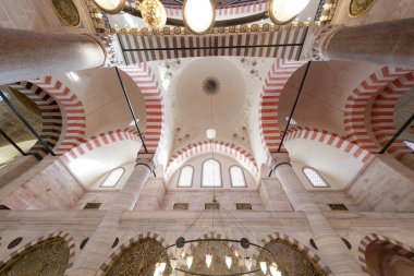 İstanbul Süleymaniye Camii'nin tavan manzarası
