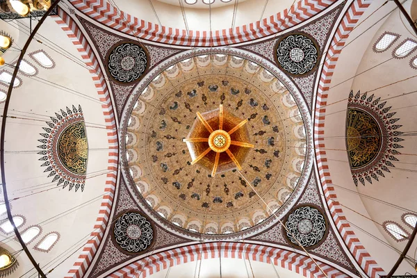Vista Sul Soffitto Della Moschea Suleymaniye Istanbul Turchia — Foto Stock