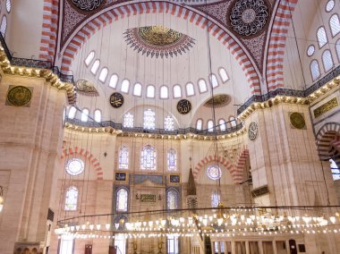 Islamic arts in Suleymaniye Mosque in Istanbul  Turkey clipart