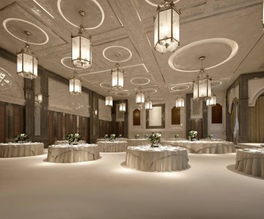Düğün toplantı odası 3d render