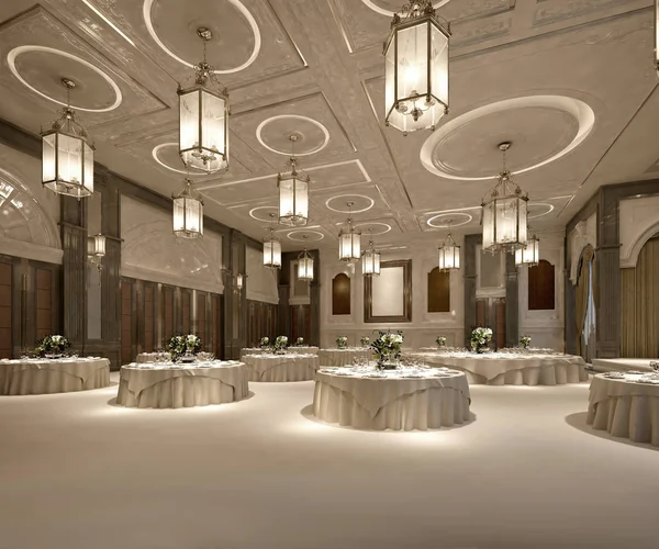 3d render of wedding meeting room