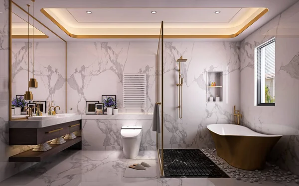 Render Modern Fürdőszoba — Stock Fotó