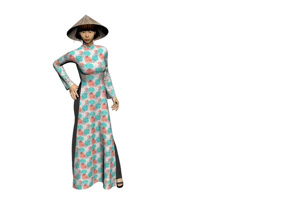 Візуалізація Азіатської Моделі Жінки — стокове фото