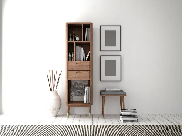 Oturma odası dekor seti 3d render