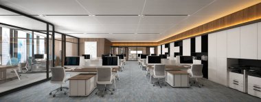 Çalışma ofisinin 3D canlandırması