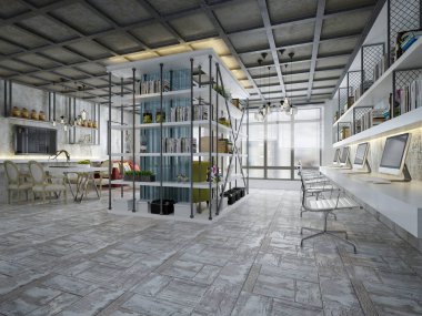 Çalışma ofisinin 3D canlandırması