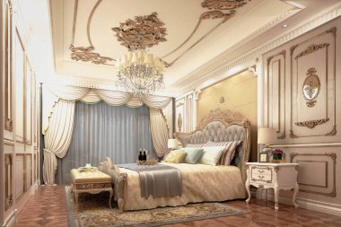 Otel odasının 3D görüntüsü