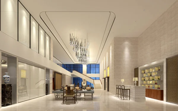 Weergave Van Moderne Luxe Hotel Interieur — Stockfoto
