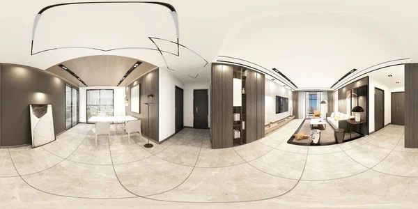 Rendering Interni Casa Lusso — Foto Stock