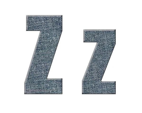 Шрифт джинсові літери алфавіт — стокове фото