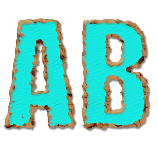 Sweet donut font . Letter A,B. — Stock Photo, Image