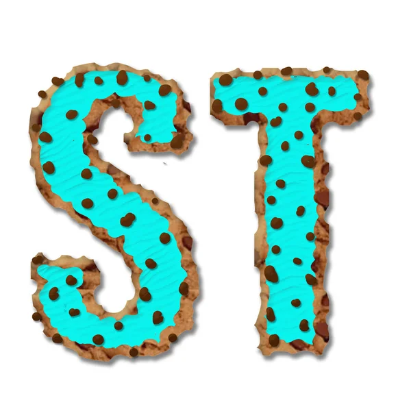 Big letter S, czcionka T. Gingerbread. — Zdjęcie stockowe