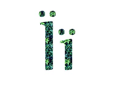 Yapraklardan Ukrayna yazı tipi, abc