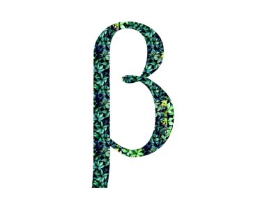 Alman mektubu. Yapraklardan yazı tipi