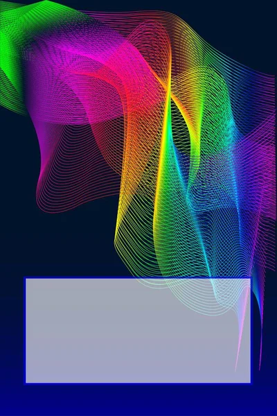 Vector Rainbow geometrische. Elegantie gloeiende neon licht raster — Stockvector