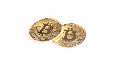 Kripto para birimi Altın Bitcoin - BTC - Bozuk Para. Şifreleme para birimi Bitcoin paraları.