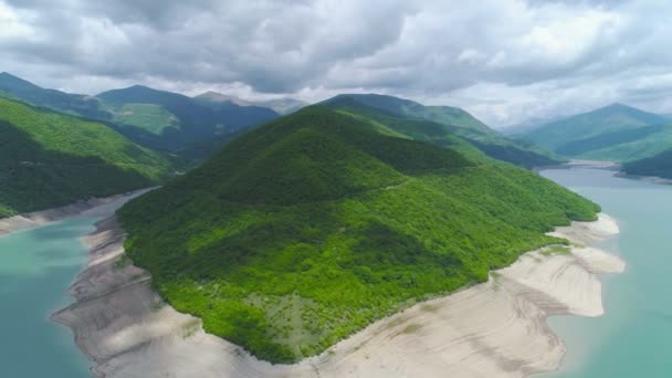 Vue Aérienne Une Belle Île Vidéo De Stock