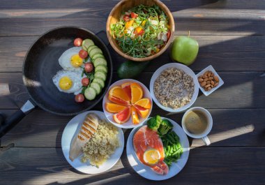 Bütün gün yemek seti.