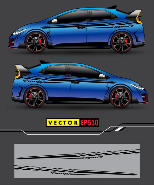 Auto Grafik Vektor Abstrakte Linien Mit Grauem Hintergrunddesign Für Fahrzeugfolien — Stockvektor