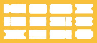 Bir bilet kabul et. Boş tren bileti şablonu. Sinema, sirk, tiyatro festivali, kumarhane, kulüp biletleri. Kurusıkı bilet, piyango, indirim kuponları. Boş beyaz arkaplan.