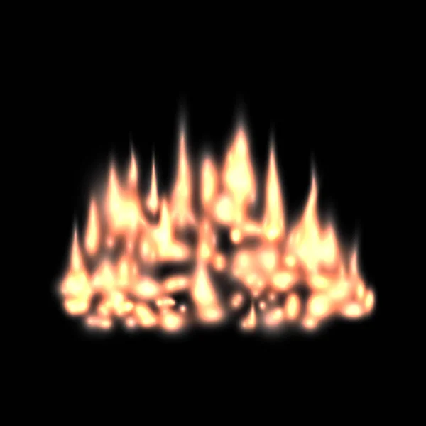 Wazig brand lichteffect, achtergrond open haard met vlammen — Stockvector