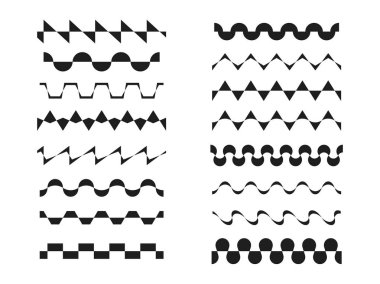 Bir dizi çeşitli zikzak desen