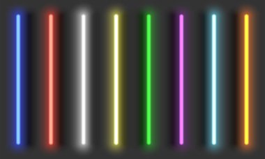 Gölgeler ile Neon ışık fırçaları