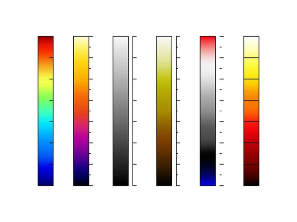 Vetor de paletas de cores de câmera termográfica — Vetor de Stock