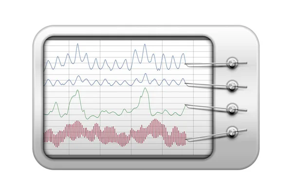 Simple polygraph vector illustration in realistic style — Stock Vector