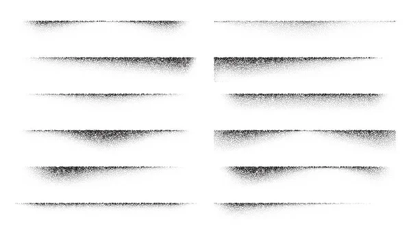 紙シートからの一定のグラデーションの影のセット 様々な規定のハッチング技術の影の効果 ドットハッチングまたはフラットオブジェクトのエッジの半分のグラデーションのオーバーレイ影 ストックイラスト