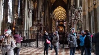 Viyana, Avusturya - 21 Ocak 2019: St Stephans Katedrali Viyana'da iç. Stephansdom, Wien