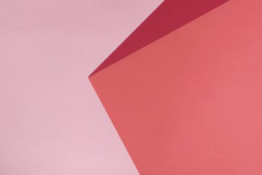 Soyut geometrik kağıt arka plan. Pembe ve mercan trendy renkler.