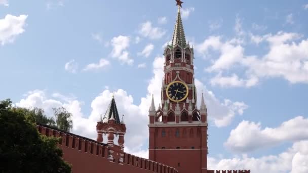 Mosca, Russia - luglio 2019: Piazza Rossa di Mosca, vista time lapse del Cremlino a Mosca, Russia . — Video Stock