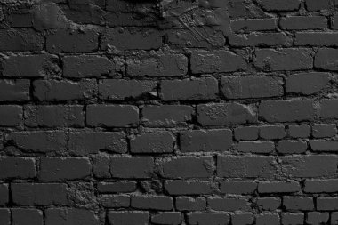 Arkaplan için boş modern siyah tuğla duvar dokusu