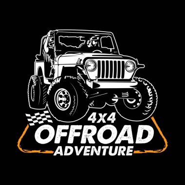 Off road ekstrem macera çizimi, tişört tasarımı için mükemmel.