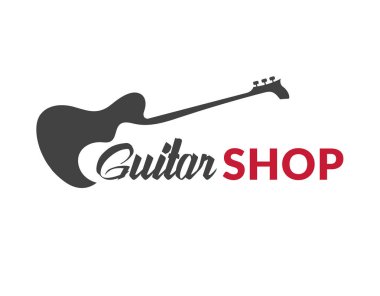 Gitar logosunu görmeniz gerekir. Müzik Mağazası, gitar dükkanı için en iyi