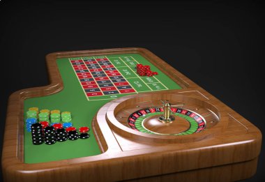 Rulet Resepsiyon. 3D render