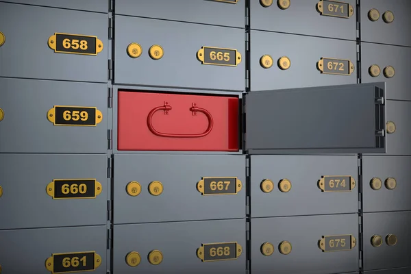 Para için güvenli. 3D render.