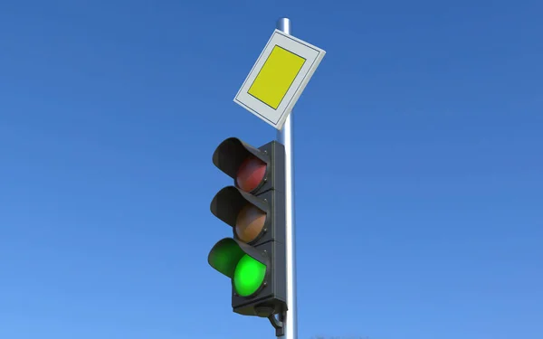 Trafik Lambası Render — Stok fotoğraf