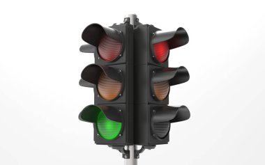 Trafik lambası. 3D render