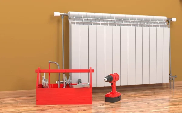 Radiador Calefacción Renderizado —  Fotos de Stock