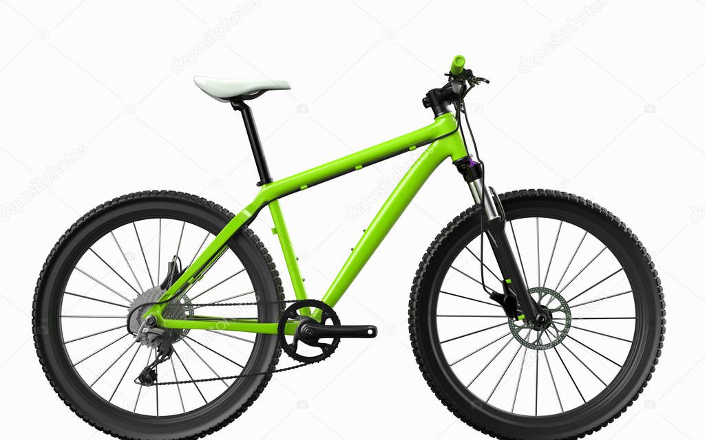 Bicycle on background. Bike.3D rendering.