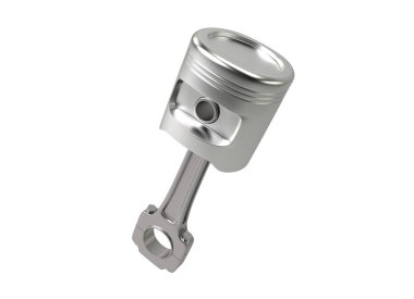 Pistonlar üzerinde arka plan. Araba parçaları. 3D render.