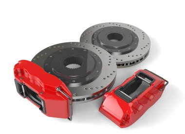 Disk fren arka plan üzerinde. 3D render.