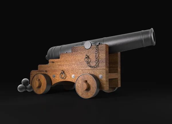 Пушки Старые Заднем Плане Рендеринг — стоковое фото