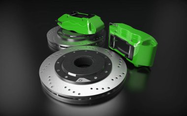 Disk fren arka plan üzerinde. 3D render.